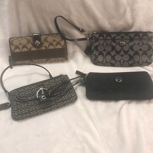 Lot of 4 Coach wristlets sold together